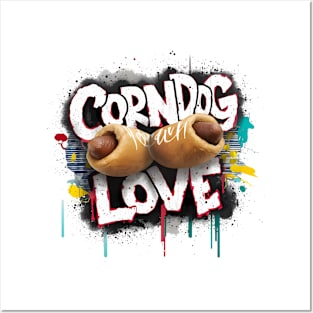 Corndog Love Design Posters and Art